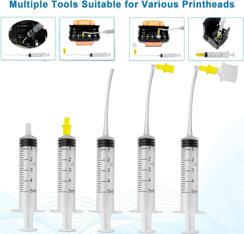 Printhead Cleaning Kit Inkjet Printers, Printer 100mL, Clear
