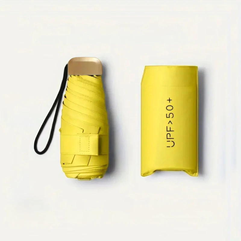 Ultra-Light UV Protection Umbrella - Compact, Foldable Design with Stainless Ste