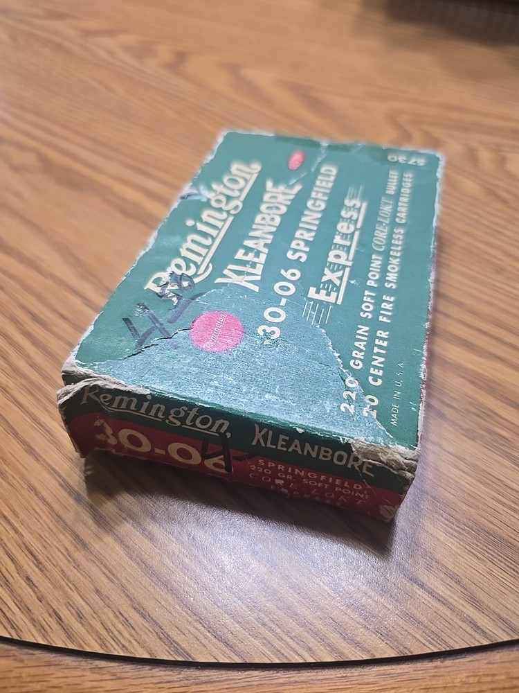 Vintage 1930's Remington Kleanbore 30-06 Springfield Express Empty Box