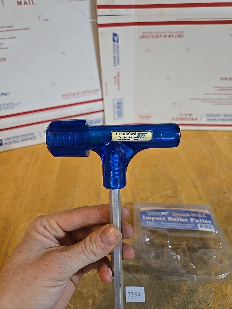 Frankford Arsenal Quick-N-EZ Impact Bullet Puller for Reloading Blue, Medium