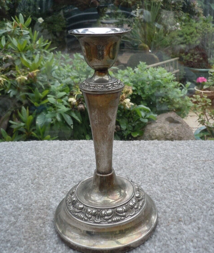 Silver Plated Candlestick by Ianthe.