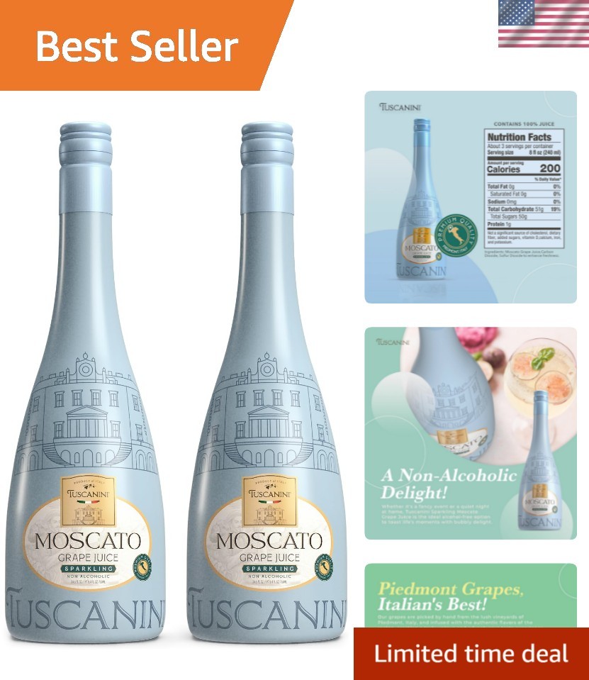 Elegant 25.3oz Sparkling Grape Juice Pack | Non-Alcoholic Celebration Solution