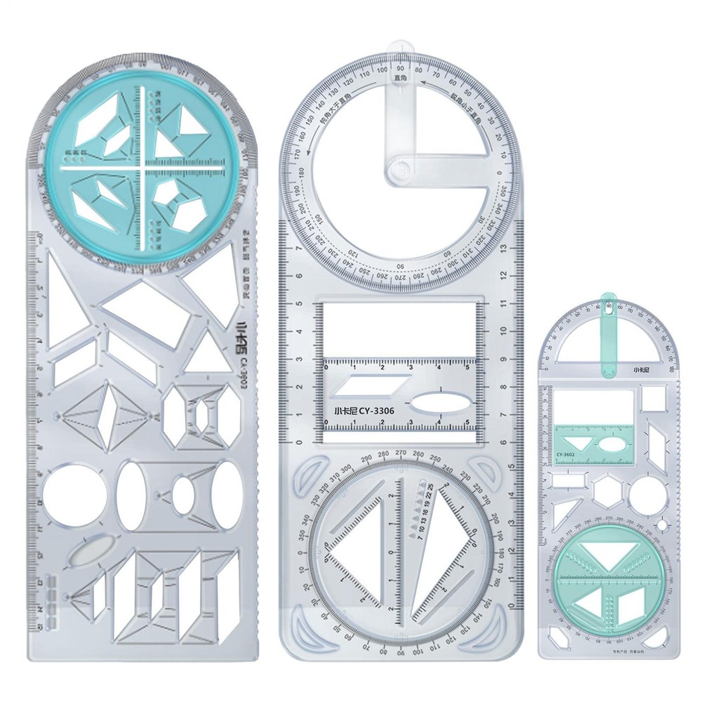 Multifunctional Ruler Geometric Drawing Template Measuring Drafting Tools