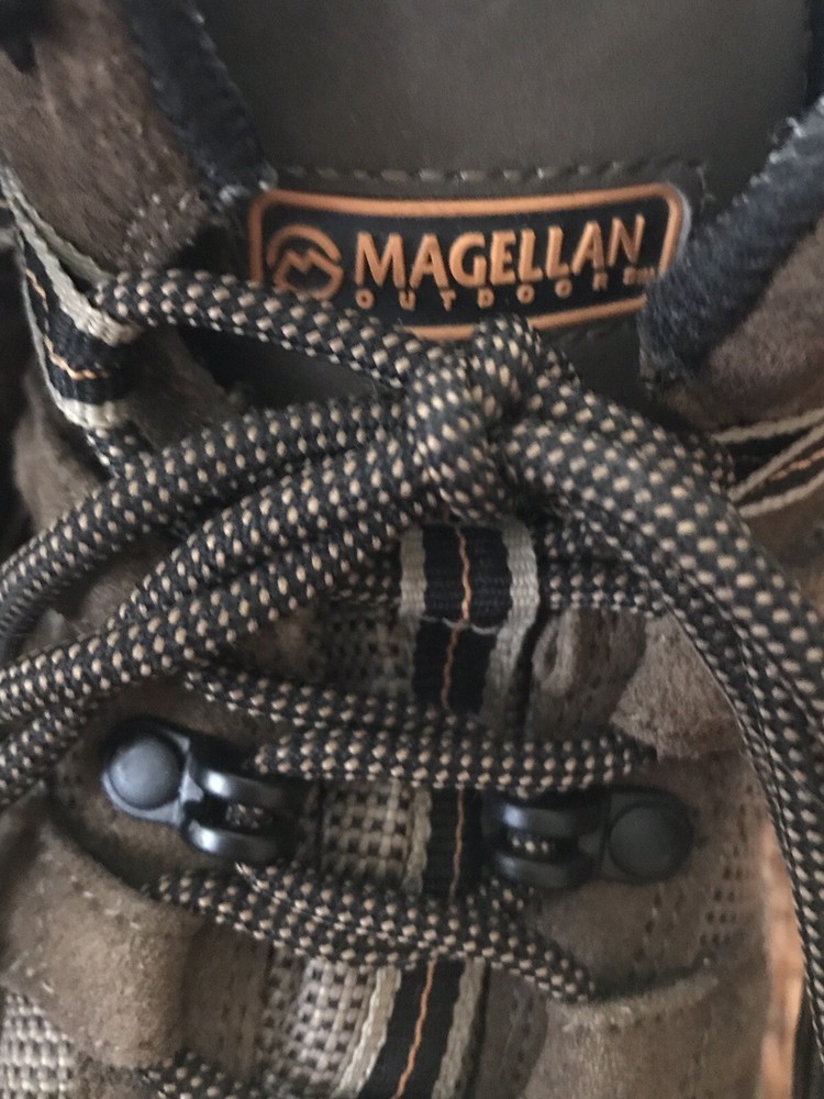 Magellan Outdoors Leather Boys Size 4 Medium Hiking Boots Brown