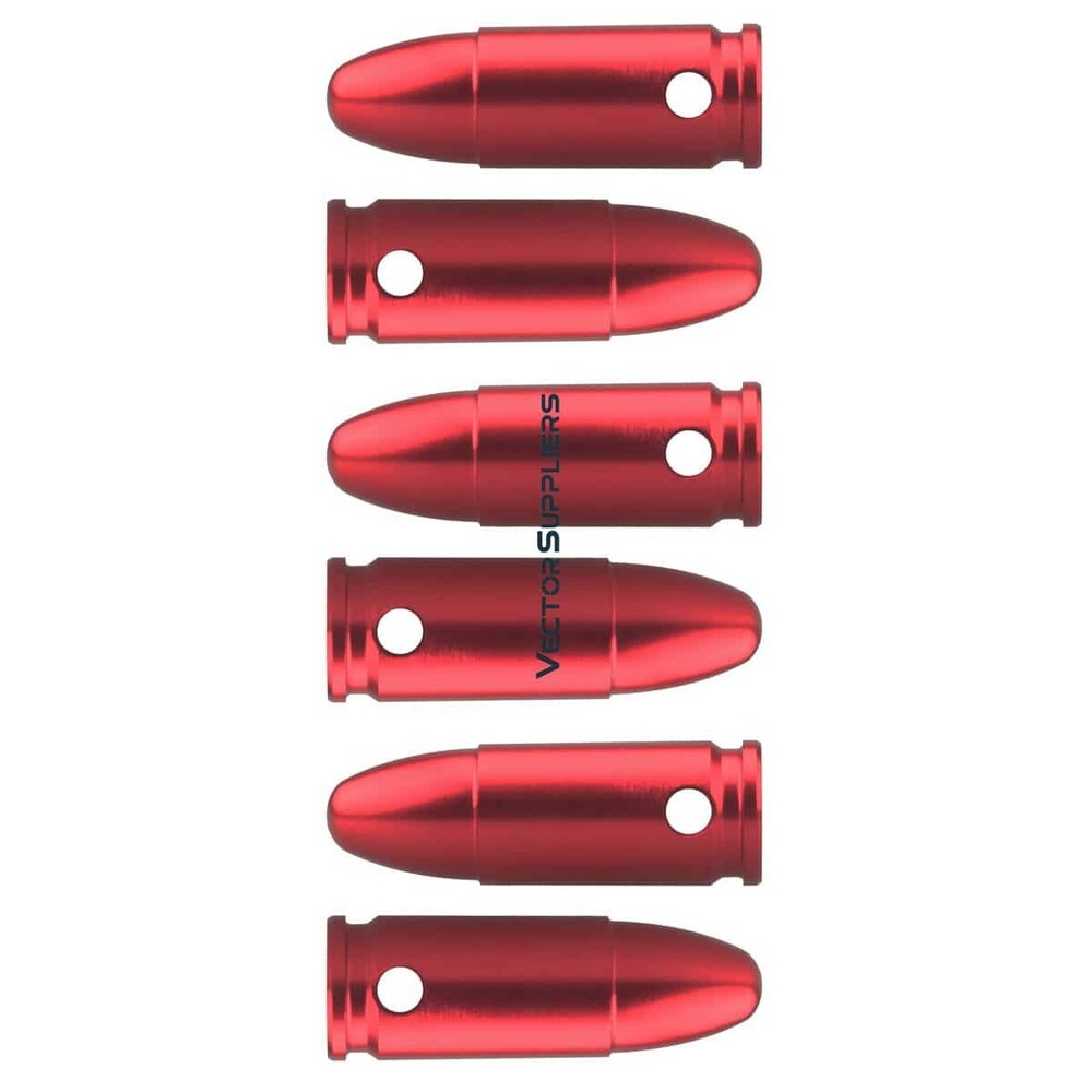 Vector Optics 9mm Luger Trainning Dummy Round Snap Caps, REAL SIZE!