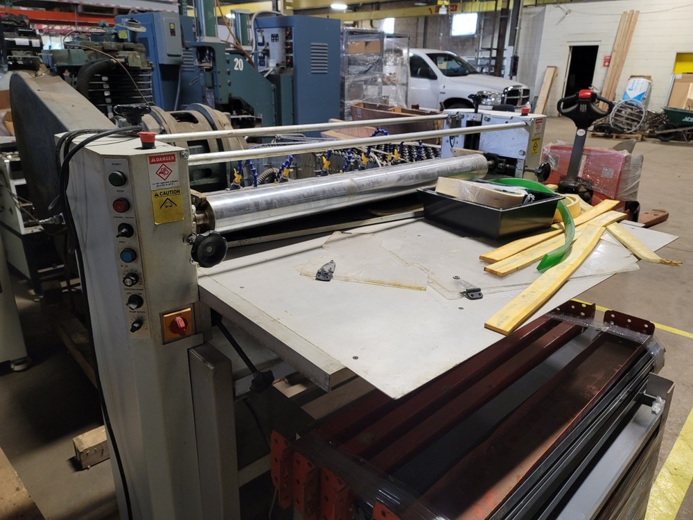 Tec Lighting 47" roller Coater with Conveyor and UV Curing