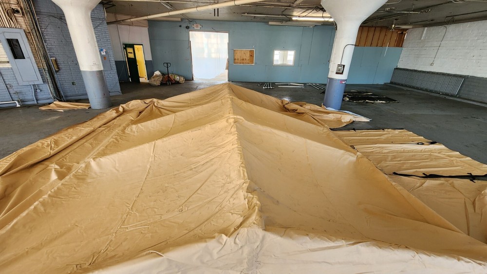 Mobile Shelter Systems Expeditionary STF Warehouse System Frame and Tent