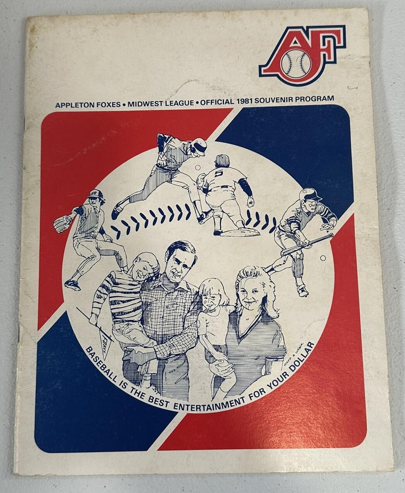 1981 APPLETON FOXES CHICAGO WHITE SOX - OFFICIAL PROGRAM & SCORECARD