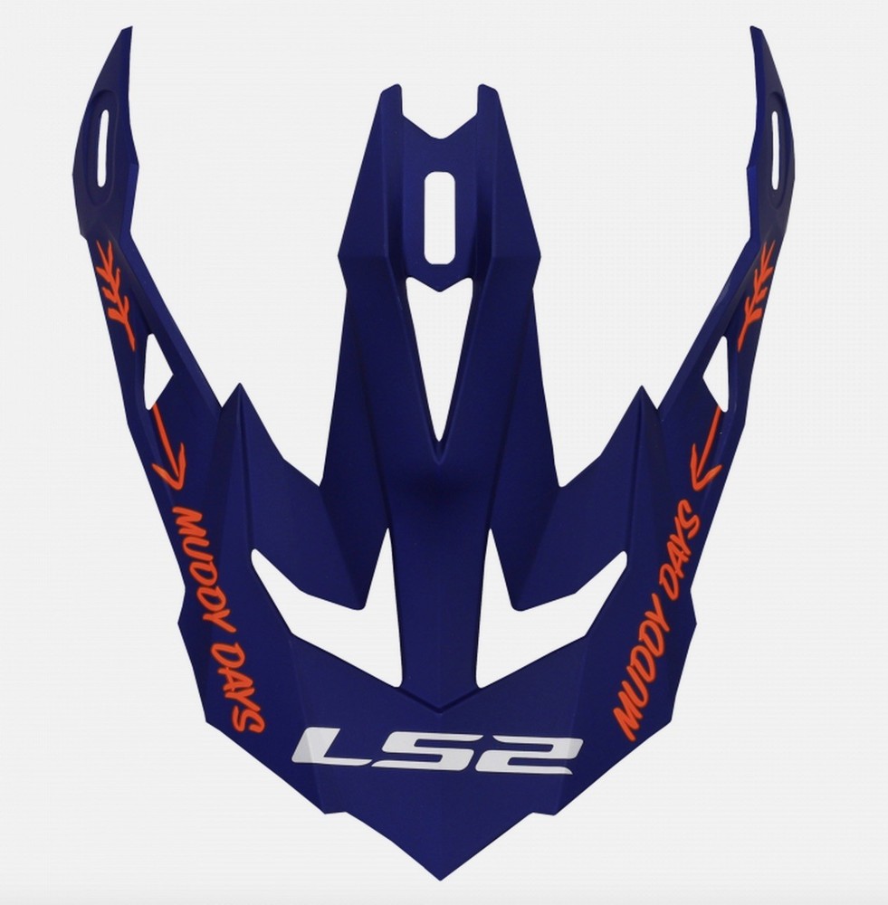 LS2 Subverter EVO Helmet Replacement Visor Peak Cargo Blue Flou Orange