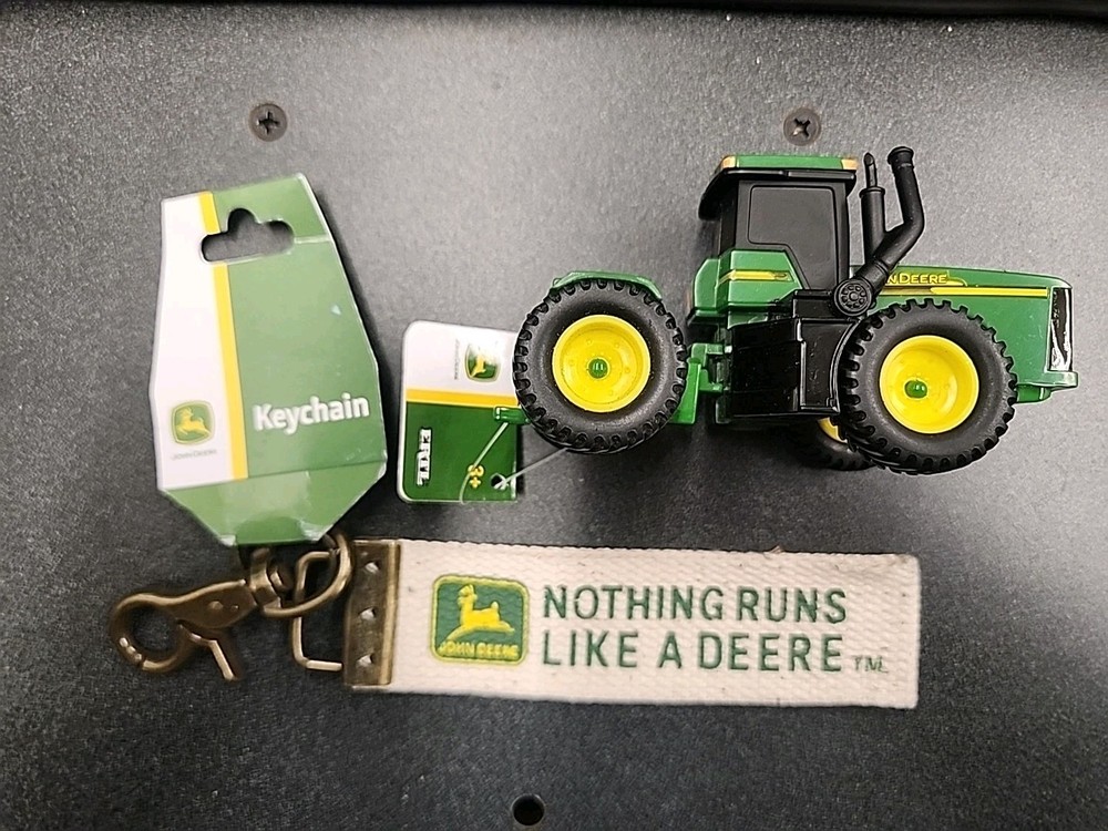 NWT John Deere Tractor Toy And Fabric Key Chain