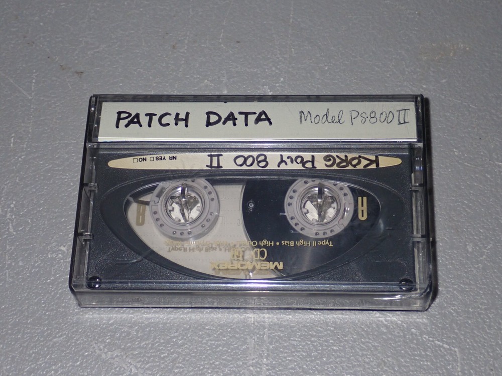 Korg Poly 800 II Data Patch Cassette Tape