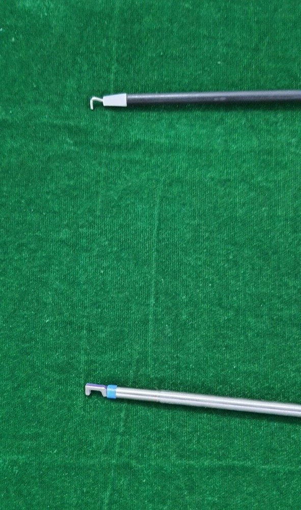 2pc Laparoscopic Bipolar/Monopolar L-Hook 5mmx330mm & Cable Reusable Instruments