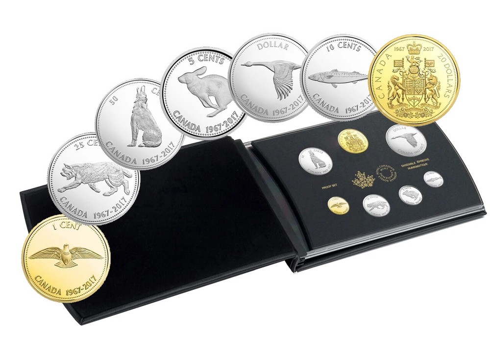2017 Commemorative Proof Set, 1967 Centennial Issue, All pure silver.