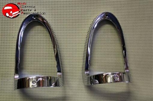 1955 CHEVY TAIL LIGHT BEZELS BRAND NEW PAIR