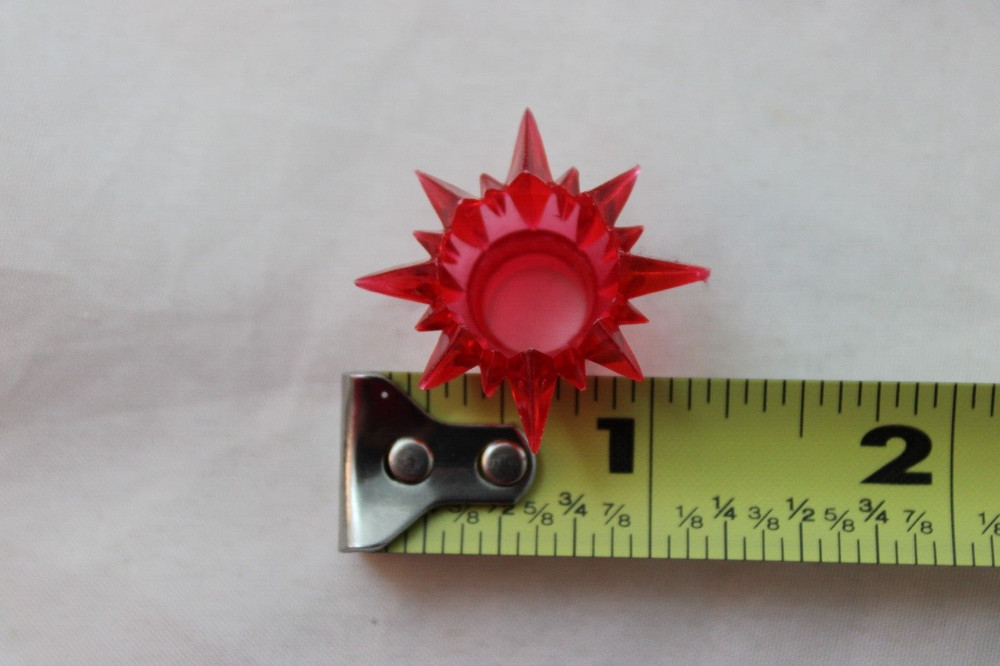 21 Red Starburst Atomic Star Mini String Christmas Light bulb Covers Reflectors