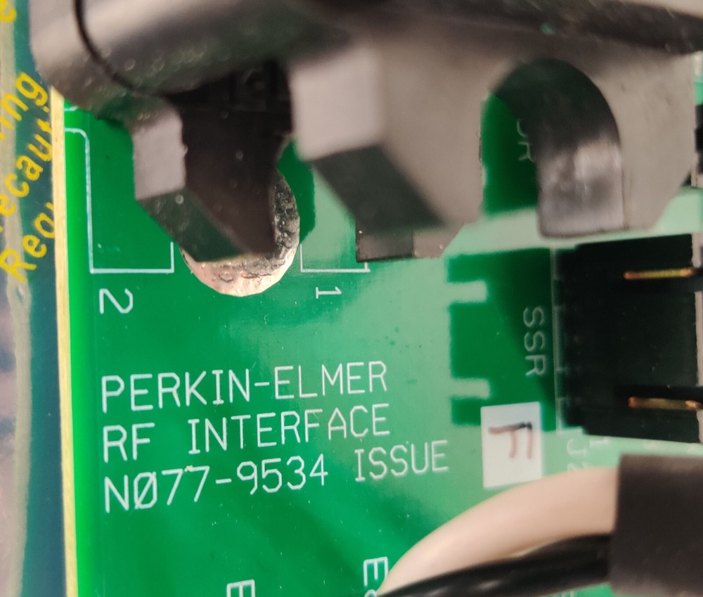 Perkin Elmer N0779534 RF Power Supply Interface Board PCB w Connecting Cables