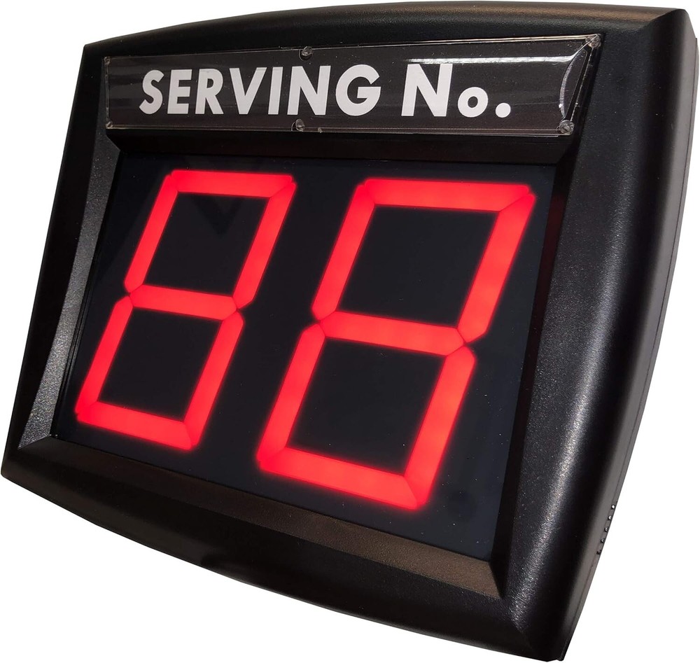 MY TURN System ELIMINACODE - 2 Red Digits - Now Serving Remote Control Screen