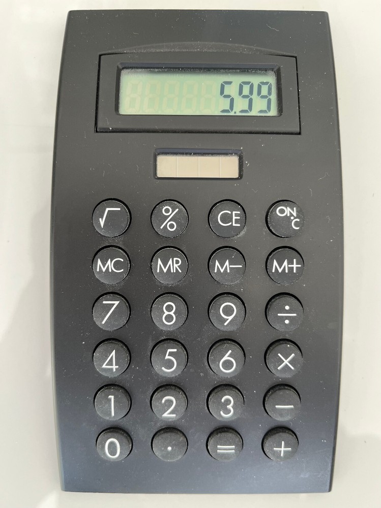 Vintage Solar Calculator Black - Works