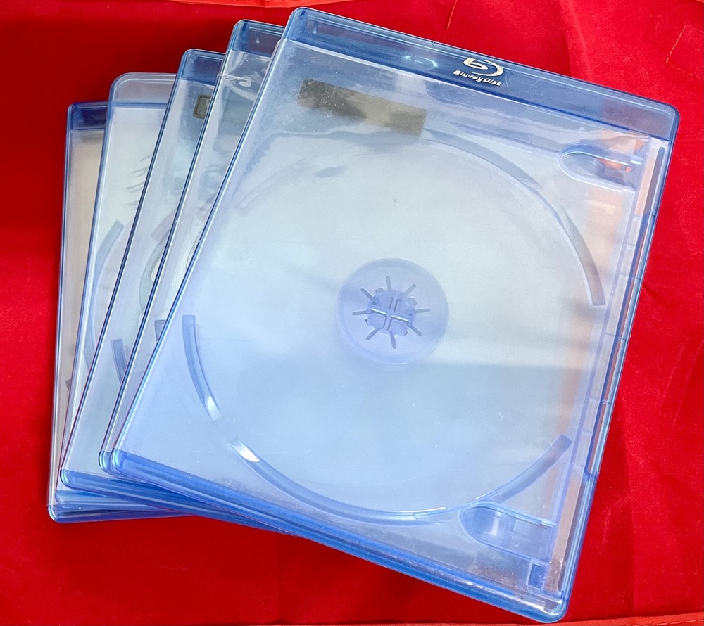 Pack of ( 5 ) Blu-Ray Standard Empty Replacement Cases - Holds 1 disc