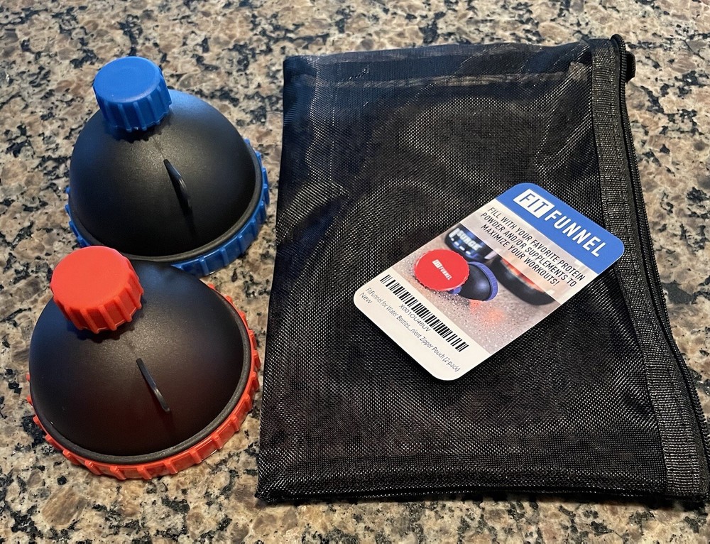 Supplement & Protein Funnel Portable Container Color Coded For Pre & Post-2 Pack