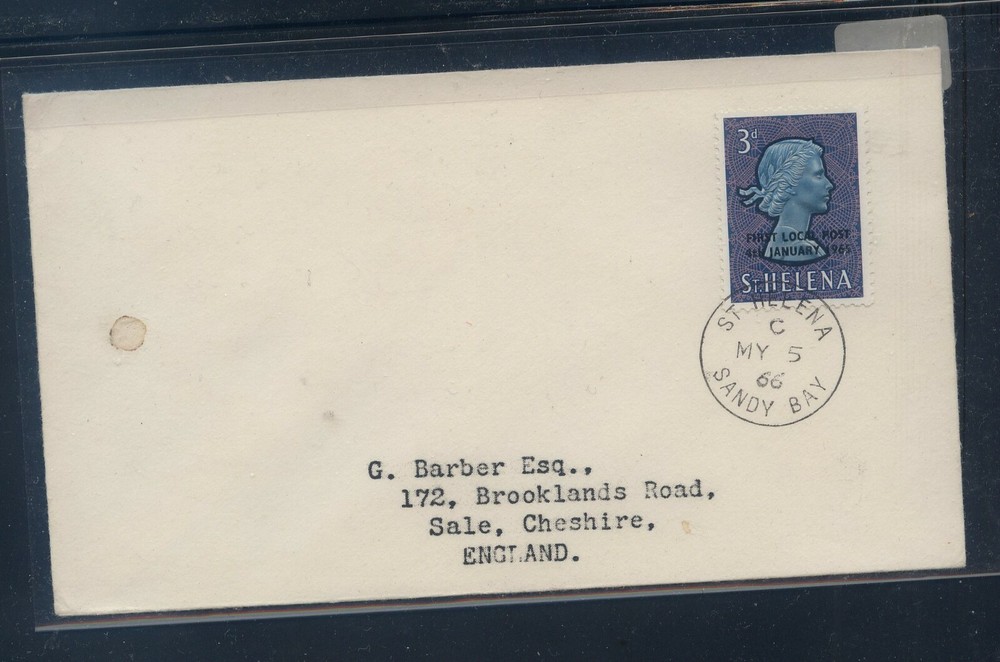 St  Helena,  Sandy  Bay  cancel   cover
