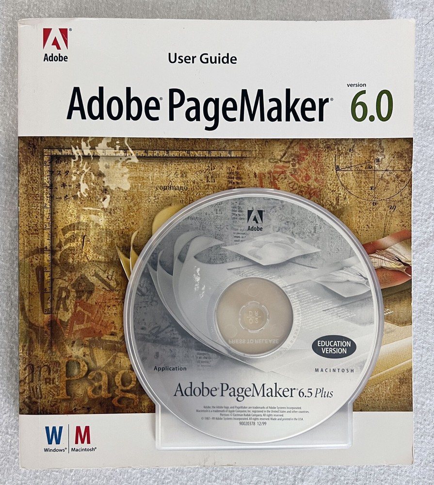 Adobe PageMaker 6.5 Plus Macintosh + 6.0 User Guide with Program Serial Numbers