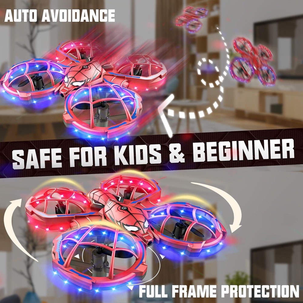 Mini Drone Easy to fly Beginner, LED Remote Control Drones, RC Quadcopter wit...