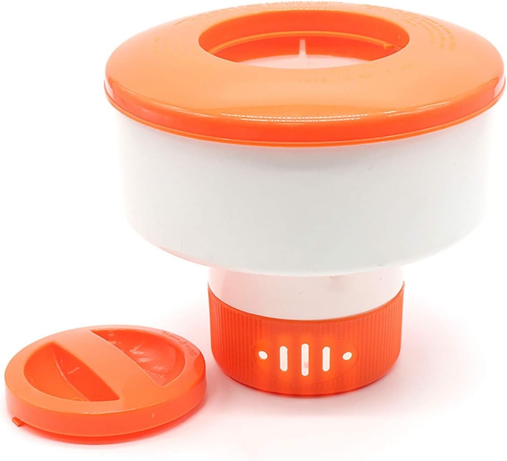Pool Chlorine Floater, 7" Diameter Floatation Device can accommodate 3" Tablet C