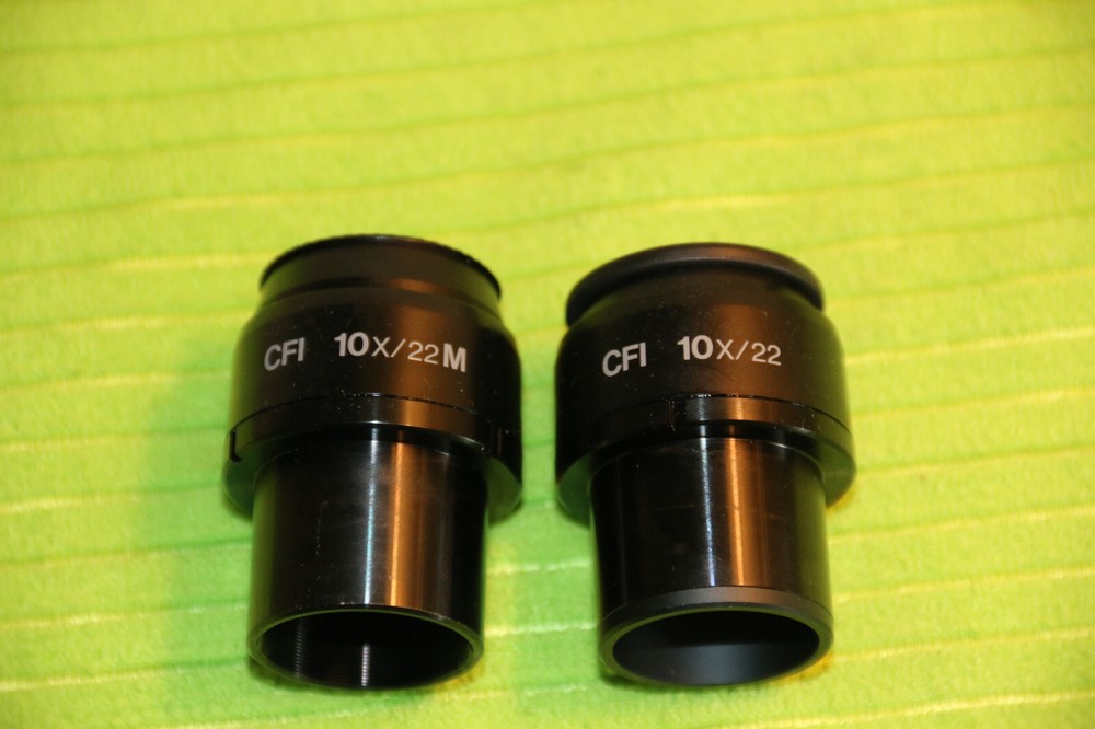 NIKON CFI 10X/22 One M MICROSCOPE EYEPIECE PAIR FOR ECLIPSE E & I SERIES