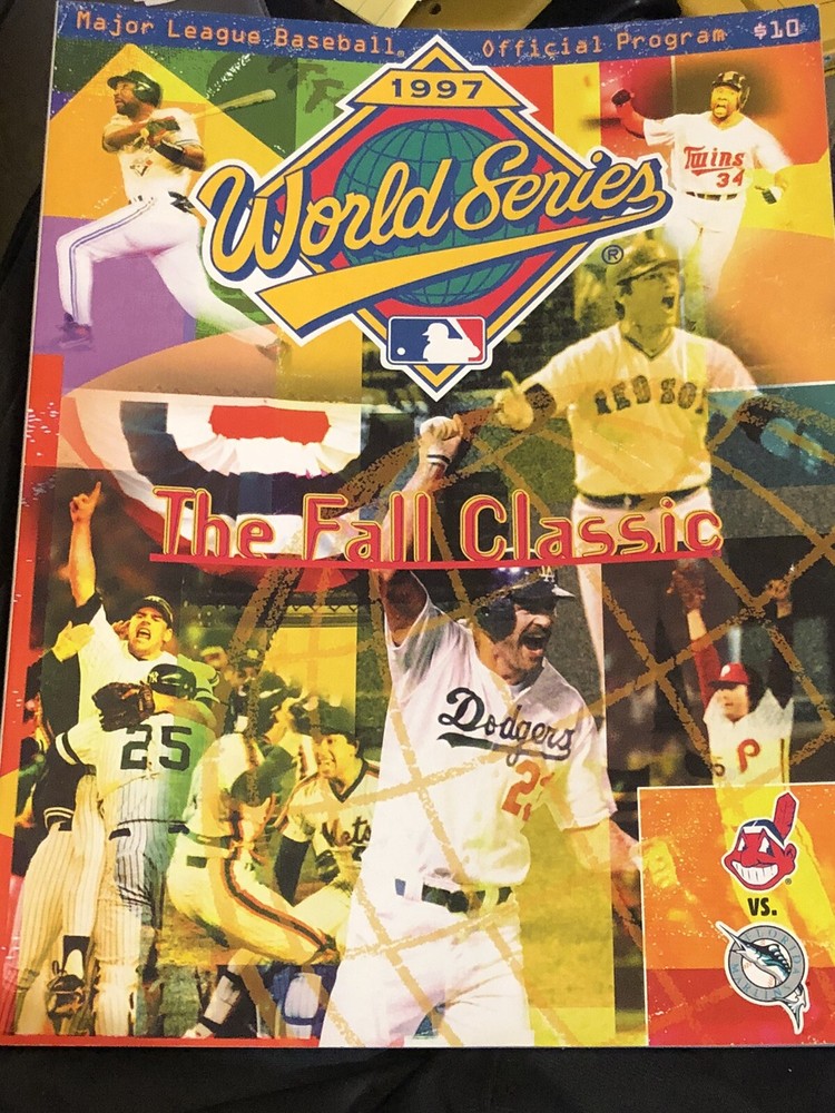 1997 World Series Program Cleveland Indians vs Florida Marlins Excellent Shape