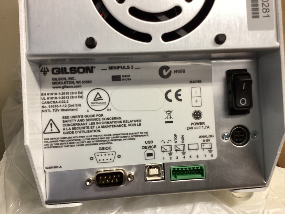 Gilson Miniplus 3 Four Channel Pump