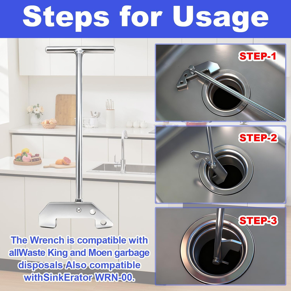 Garbage Disposer Unjamming Wrench/Wrn-00 Garbage Disposal Wrench Tool for Dislod