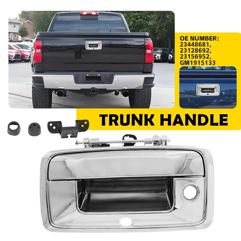 Rear Tailgate Latch Handle Chrome For 2014-2015 Chevy Silverado / GMC Sierra