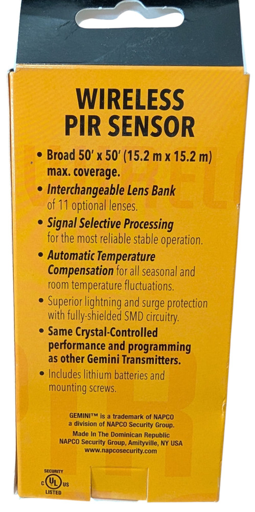 Gemini by Napco GEM-PIR Wireless PIR Sensor