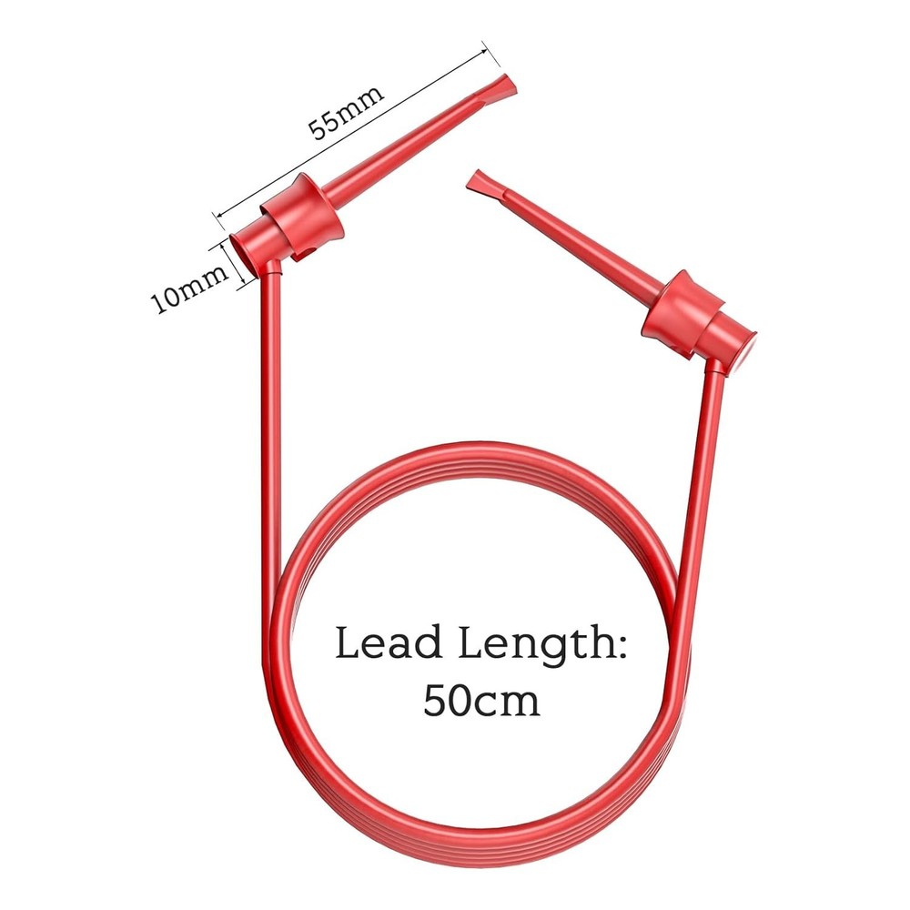 5PCS Dual IC Hook Clips - Flexible Silicon Leads for Electronic Testing