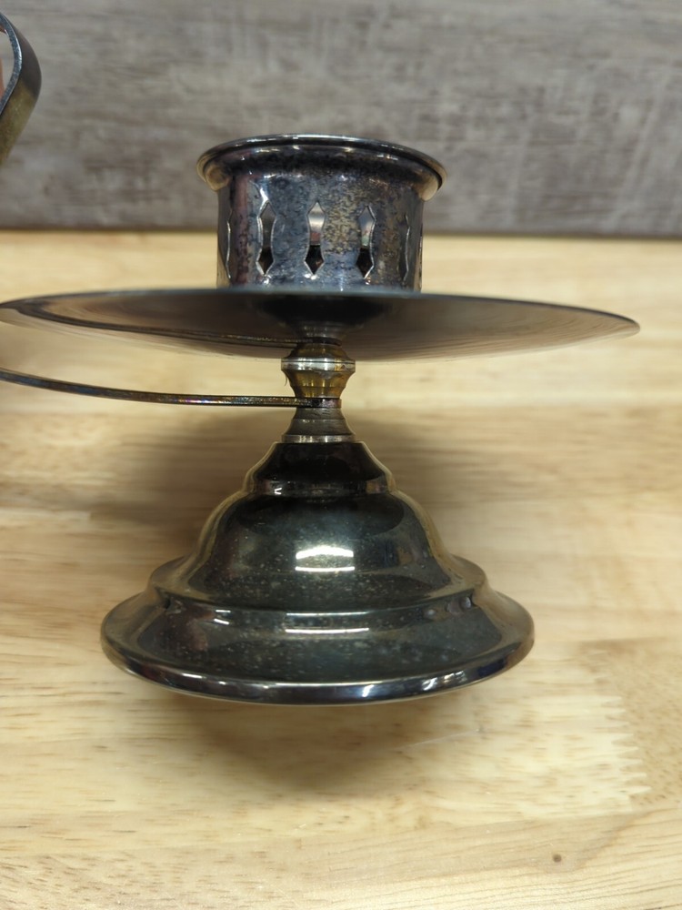 Towel Silver Plate Chamber Candlestick Holder
