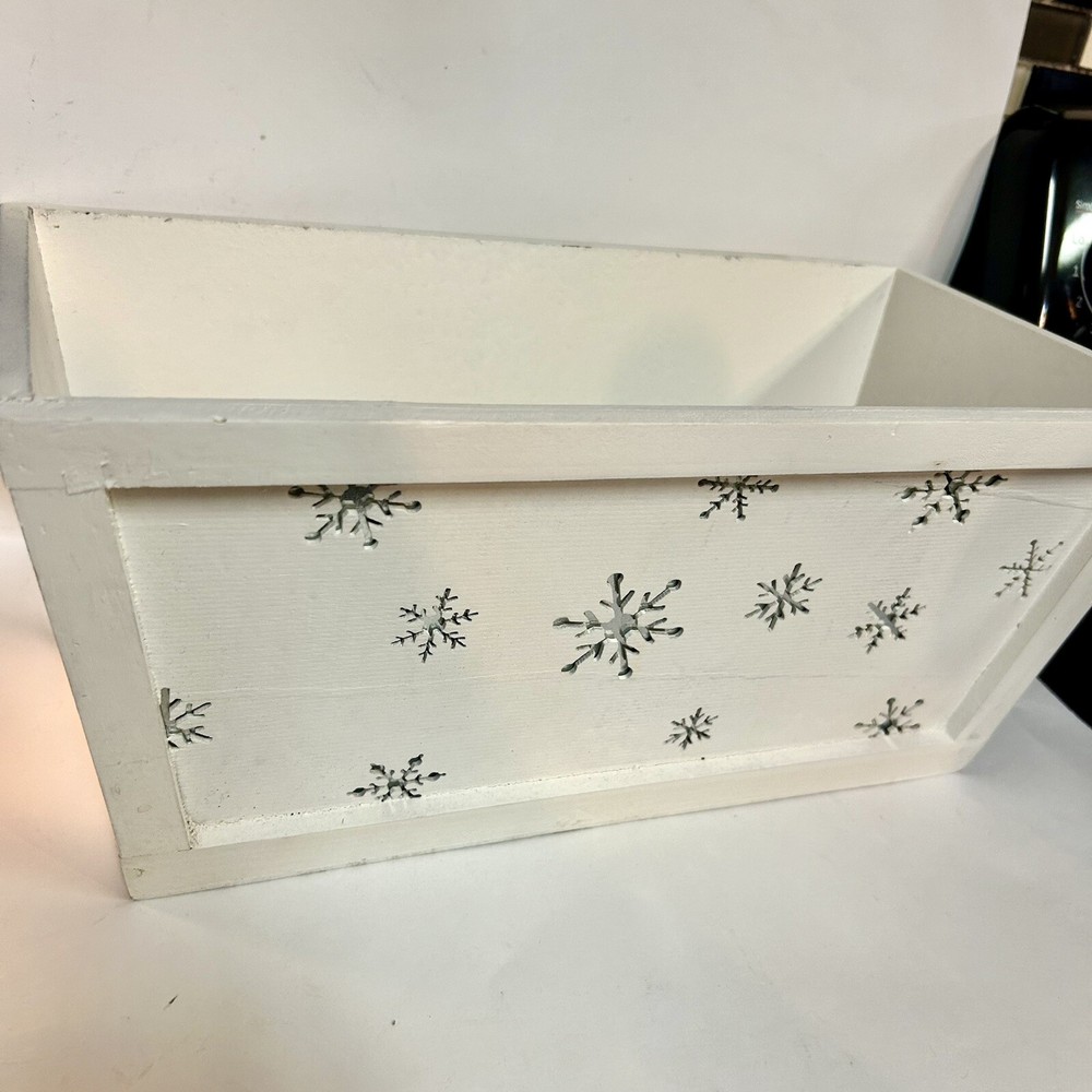 Snowflake White Planter/Gift Basket/ Home Decor- Multiple available