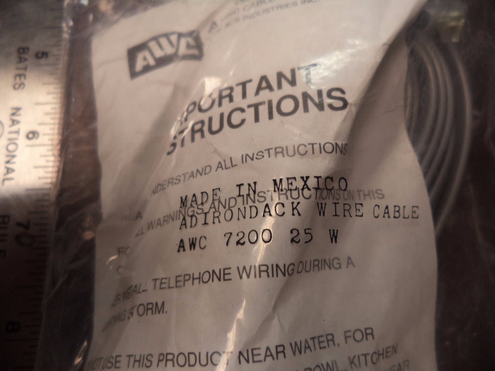 ADIRONDACK WIRE AWC 7200 25 W 18 FT