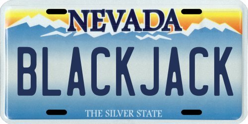 Blackjack Nevada Aluminum License Plate