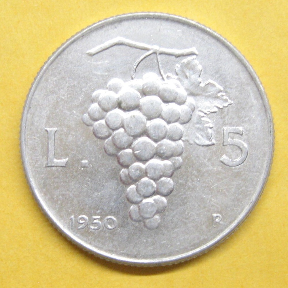 1950 Italy 5 Lire Take a Look