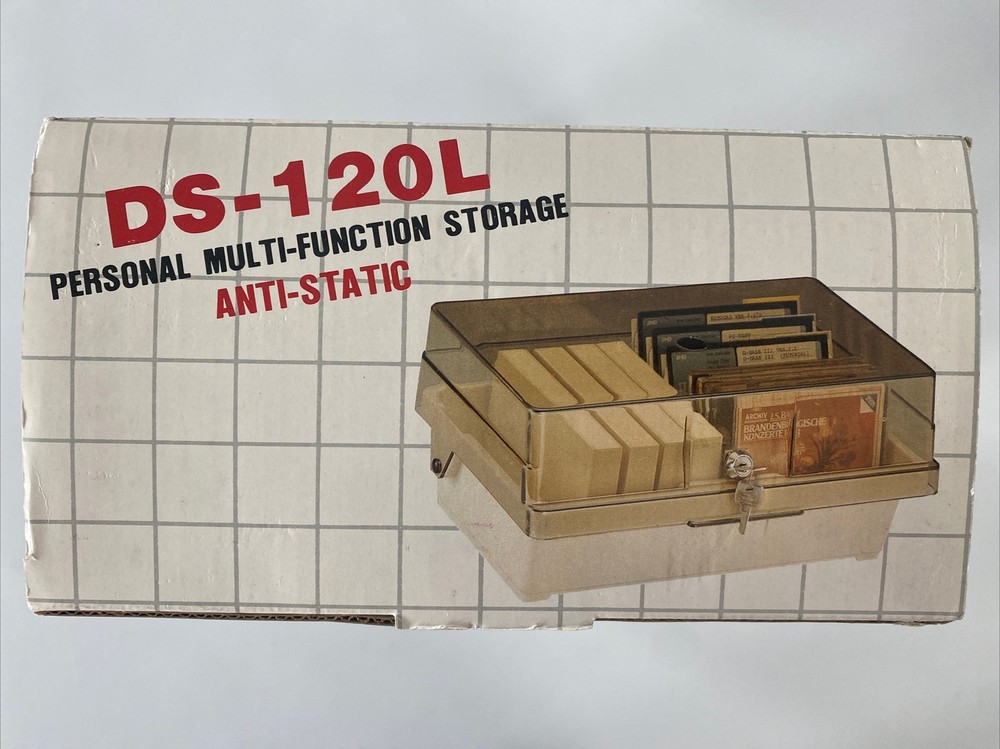Vintage Personal Diskette Storage Computer Disc DS-120L Original Case NOS