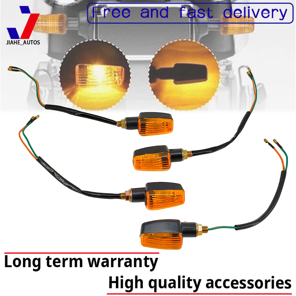 6 Volt 6V Motorcycle Turn Signals Light Blinker Indicator With Amber Lens 4 PCS