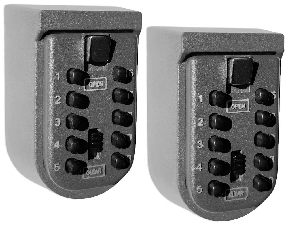 Key Lock Box Wall Mount, Lock Box for Keys with Code Home Security Lock Box, ...