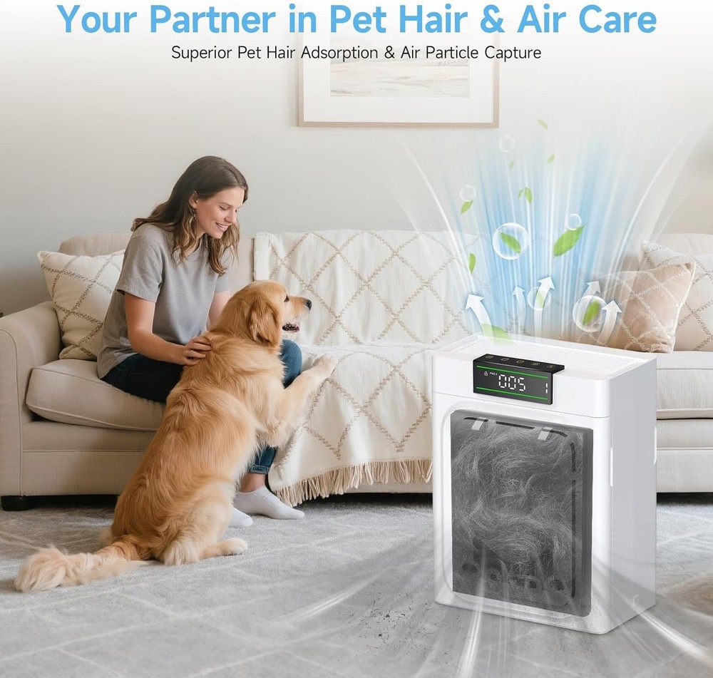 PP02 Replacement Filter Compatible with oneisall PP02 Pet Air Purifier, Double-S