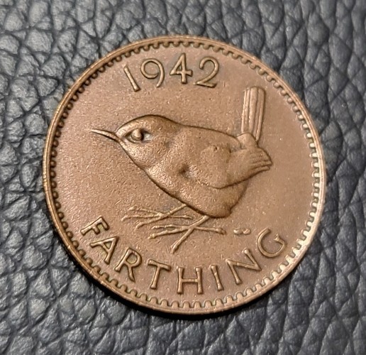 1942 Great Britain Farthing Coin