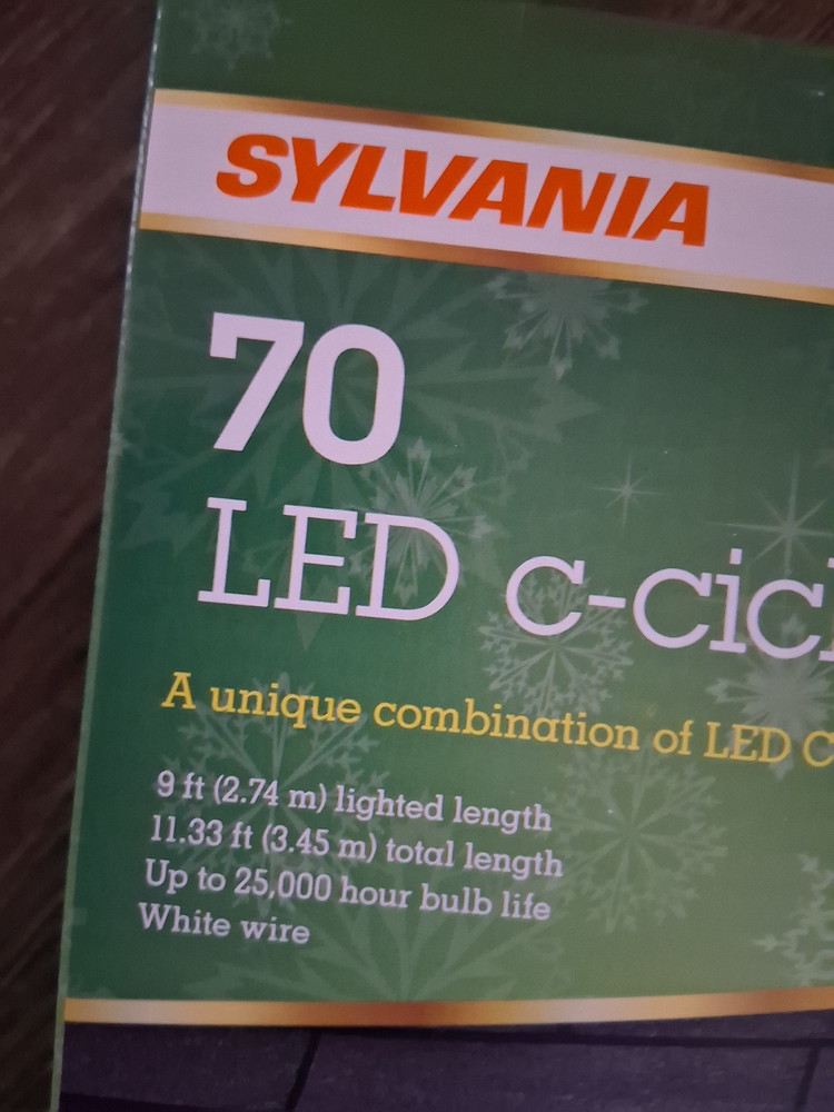 SYLVANIA 70 LED Icicle Light C9 Bulbs Multicolor White Wire