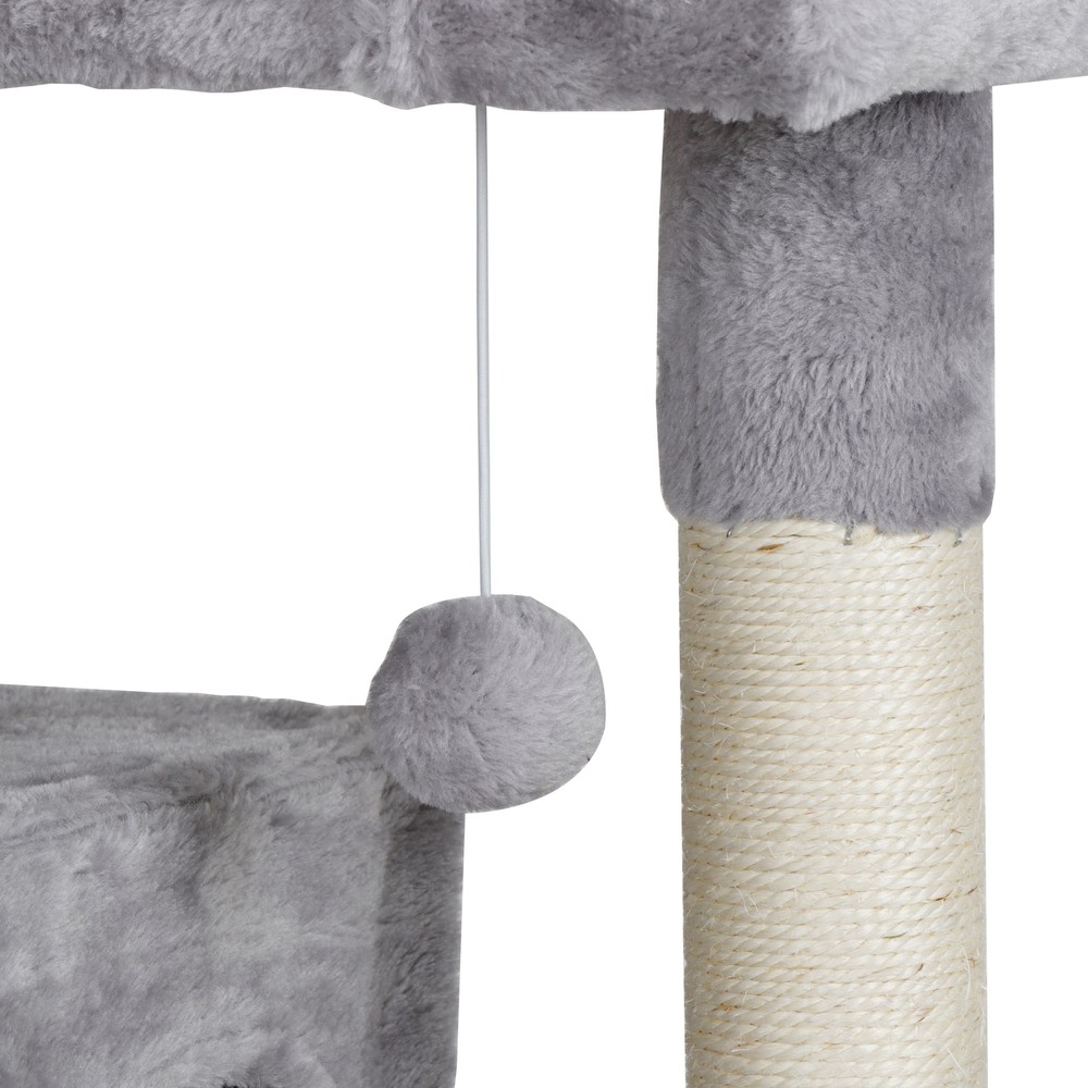 53" Cat Tree Activity Tower Pet Home Durable Structure Soft Faux Fur Platform