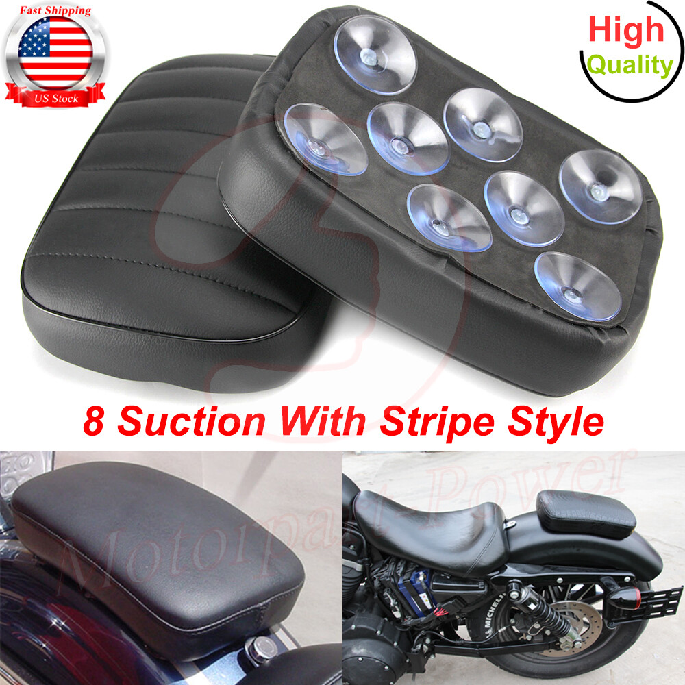 Rectangular Pillion Passenger Pad Seat 6/8 Suction Cup Pad For Harley Motorcycle