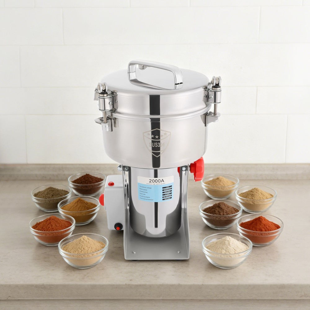 2000g Electric Herb Grinder Grain Crusher Pulverizer Machine Stainless