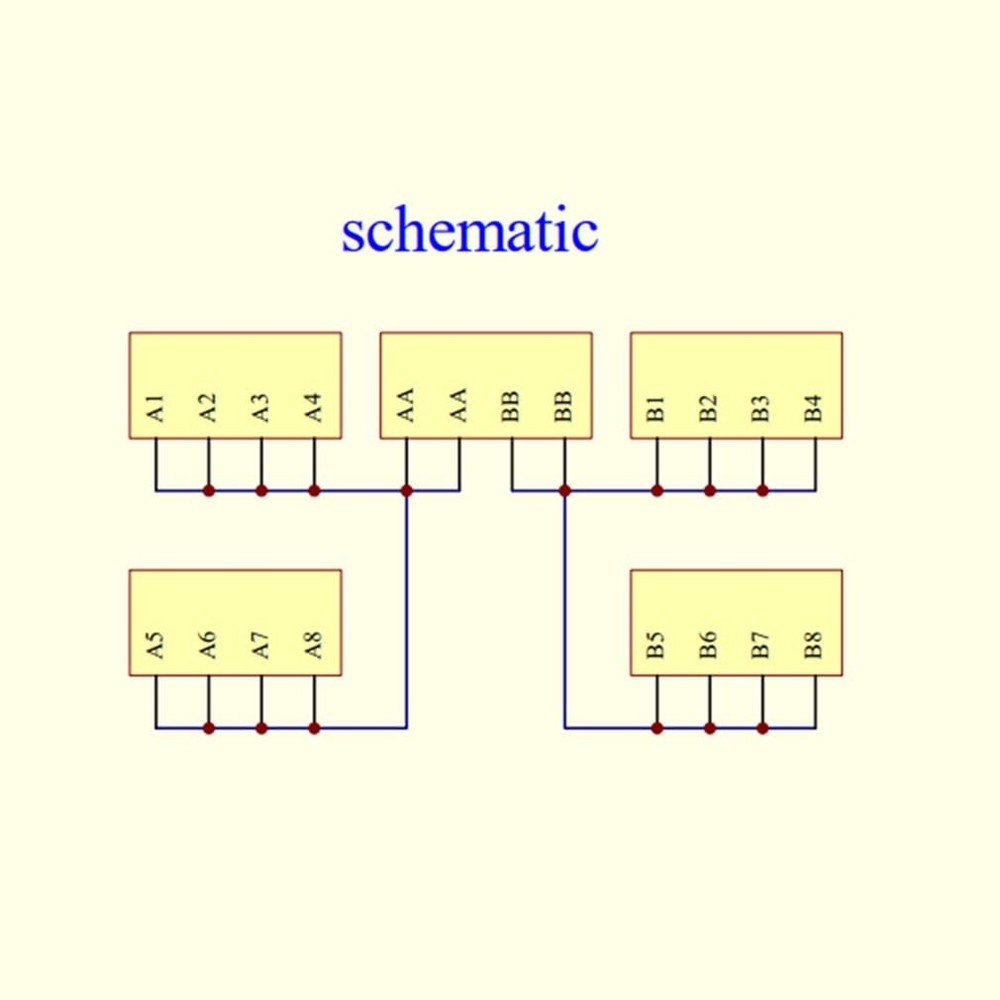 DIN Rail Mount 2x8 Position Power Distribution Module Board.